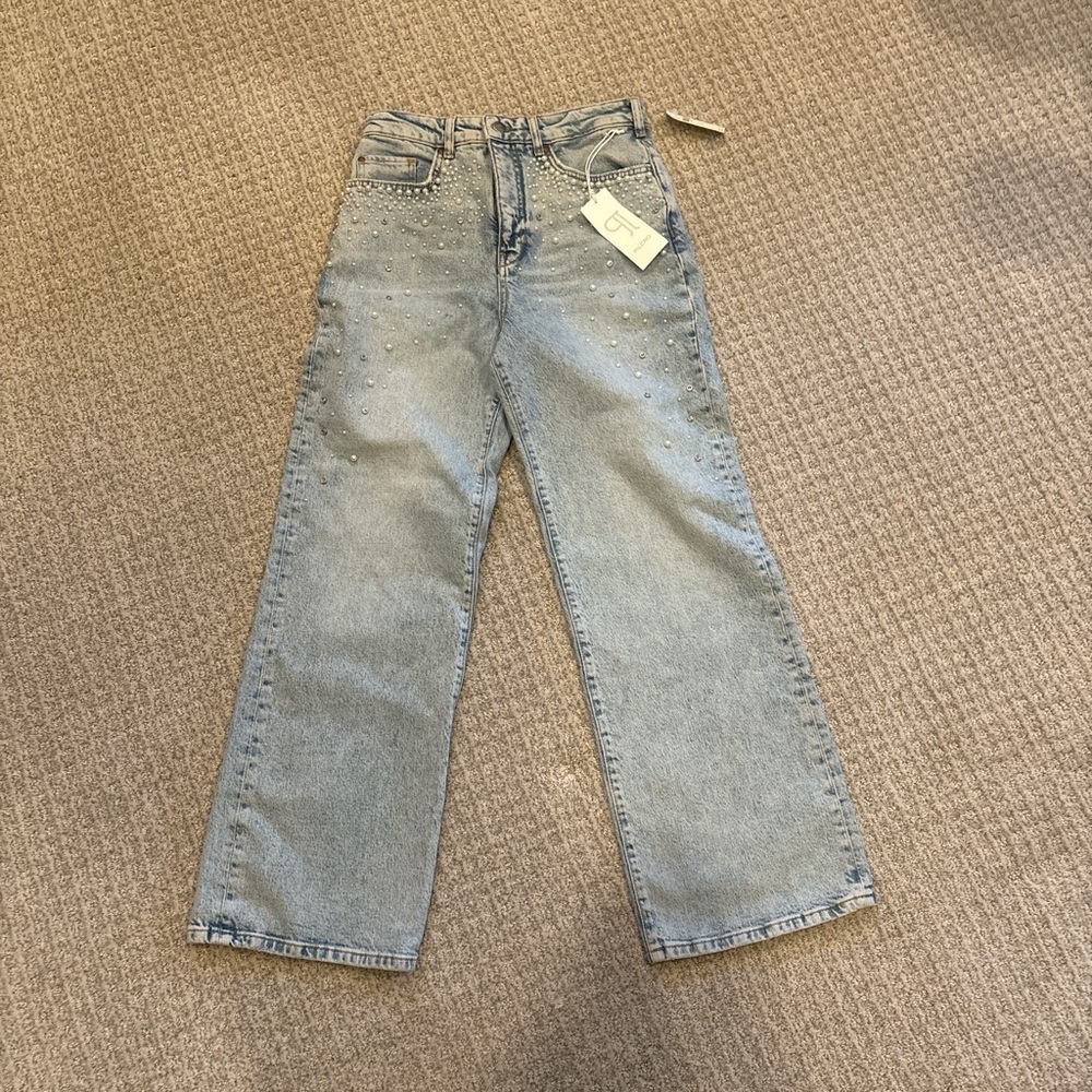 Anthropologie Blue Straight Leg Jeans Classic Style